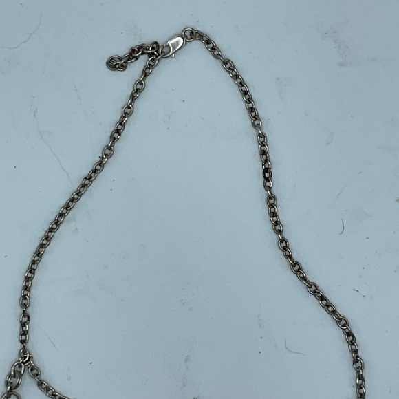 “VINTAGE NECKLACE” Brown Drop Stones in a Silver Setting . - Picture 3 of 5